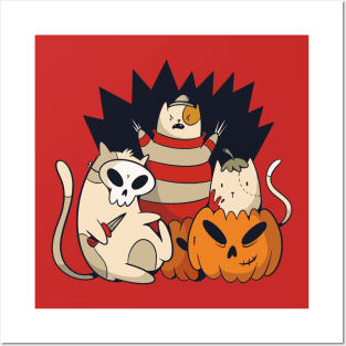 Cats Carved a Pumpkin - Or did they? Posters and Art